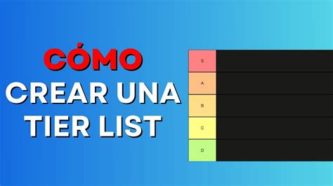 crear una tier list.